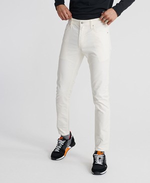 Superdry Edit Slim Double Dye Twill Férfi Farmer Fehér | WSXRM8563